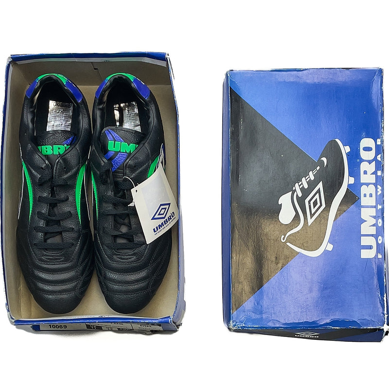 1980'S Classic Umbro Green/Blue Football Boots (11)