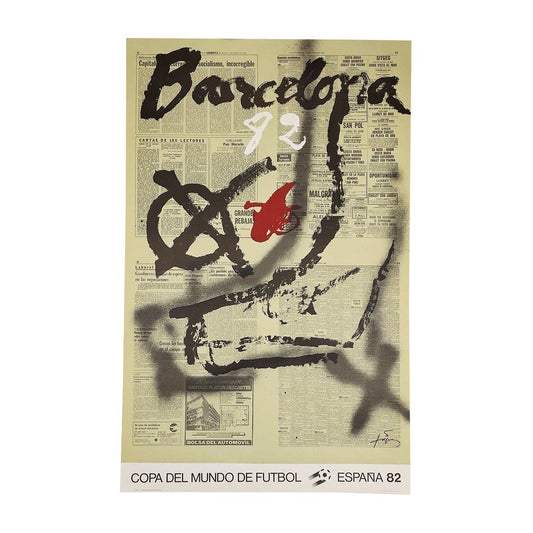1982 Barcelona Copa Del Mundo De Futbol Espana Original Print