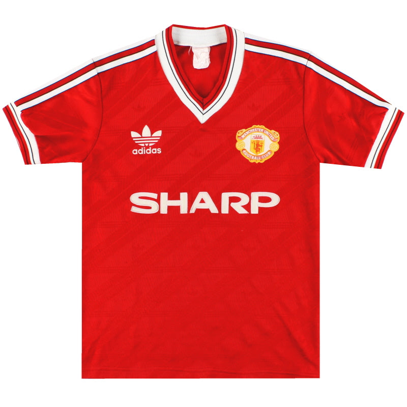 1986-88 Manchester United adidas Home Shirt Y - Classic Football Kit