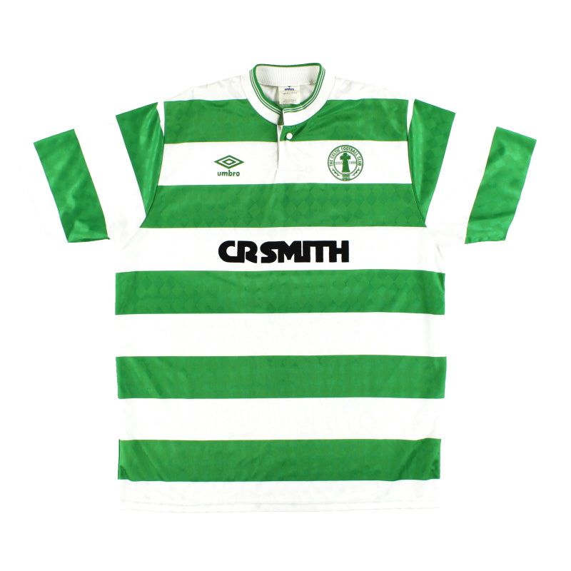 1987-89 Celtic Umbro Centenary Home Shirt L