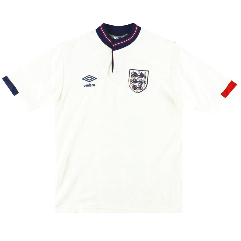 1987-90 England Umbro Home Shirt S - Classic Football Kit