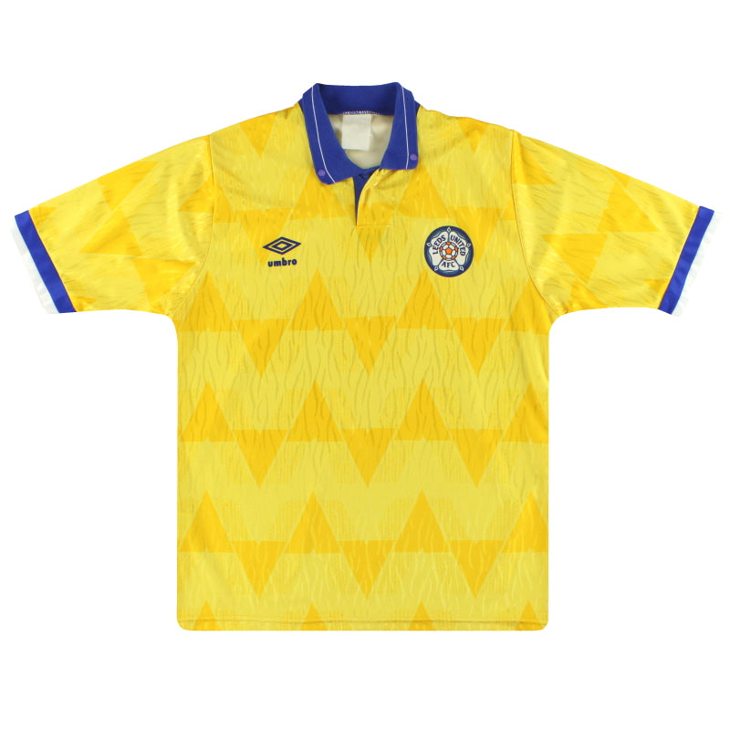 1989-91 Leeds Umbro Away Shirt S - Classic Football Kit