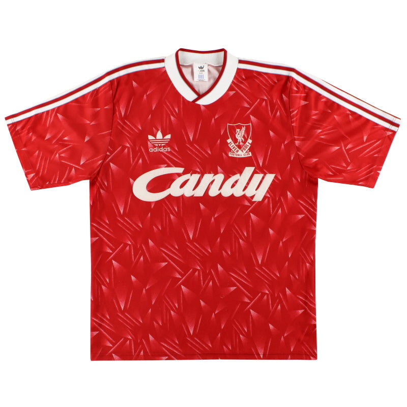 1989-91 Liverpool adidas Home Shirt S