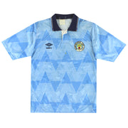 1989-91 Manchester City Umbro Home Shirt L - Classic Football Kit
