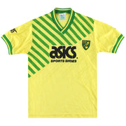 1989-92 Norwich City Asics Home Shirt M - Classic Football Kit