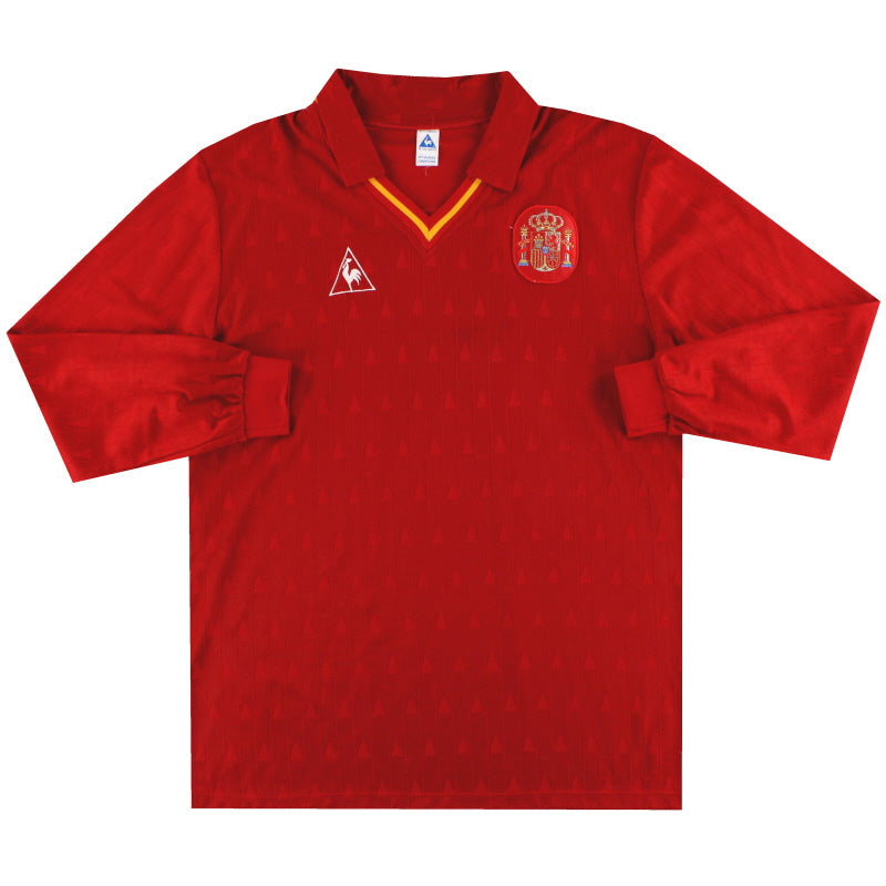 1989 Spain Match Worn Home Shirt L/S #2 (Chendo) v N-Ireland XL