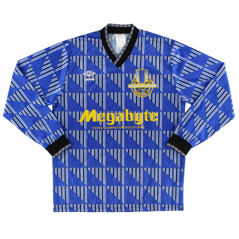 1990-91 Sliema Wanderers Umbro Home Shirt L/S - Classic Football Kit
