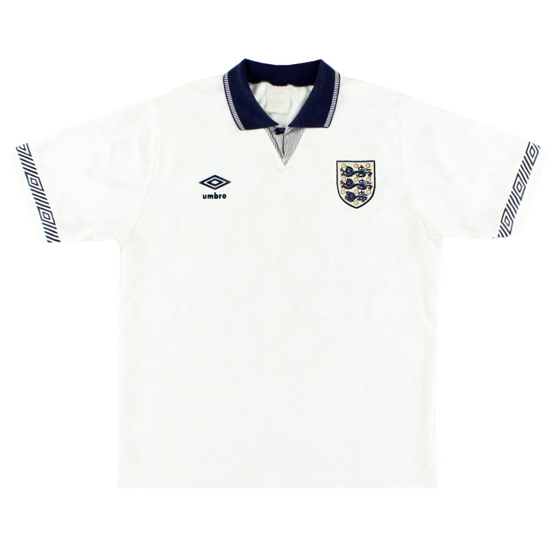 1990-92 England Umbro Home Shirt XL