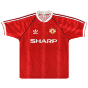 1990-92 Manchester United adidas Home Shirt M