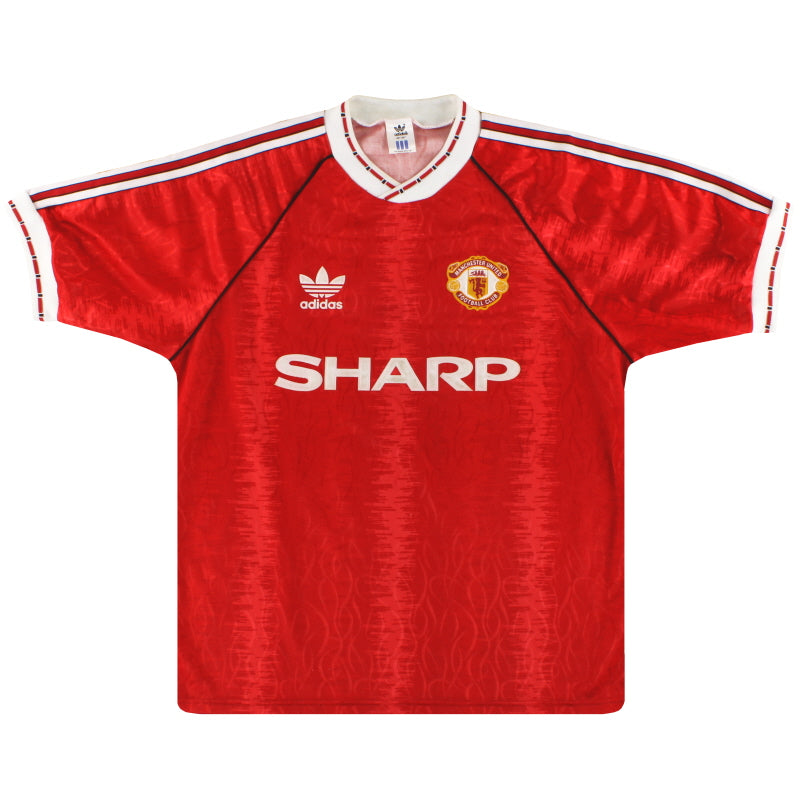 1990-92 Manchester United adidas Home Shirt M