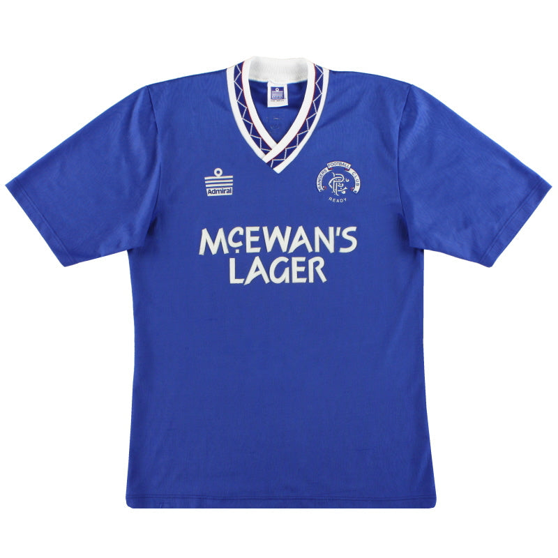 1990-92 Rangers Admiral Home Shirt L - Classic Football Kit