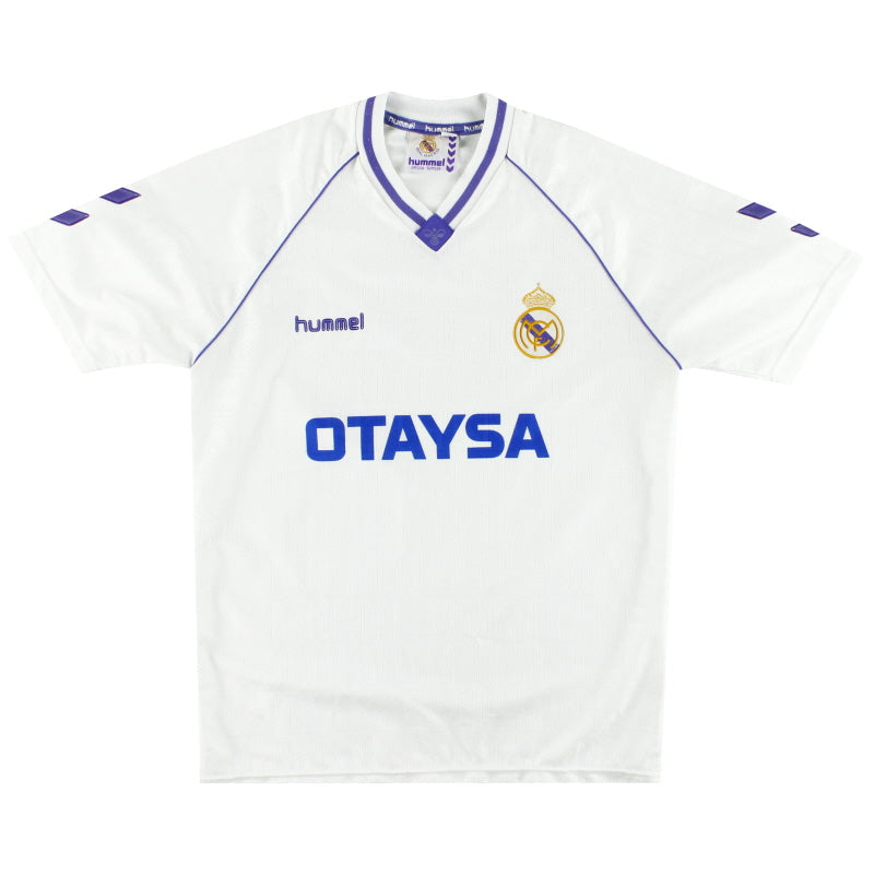 1990-92 Real Madrid Hummel Home Shirt L - Classic Football Kit