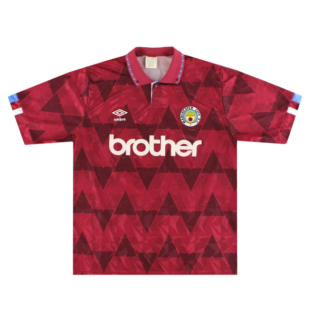 1990-92 Manchester City Umbro Away Shirt L