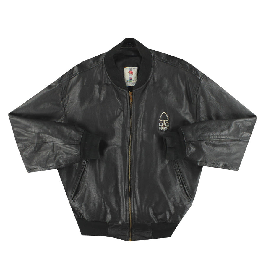 1990-92 Nottingham Forest Leather Bomber Jacket XL - Classic Football Kit
