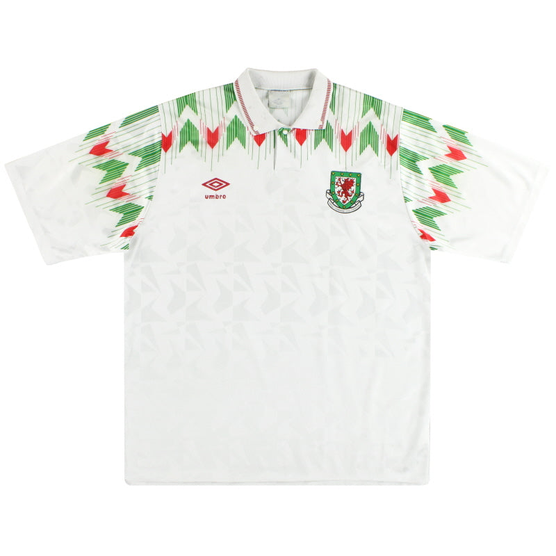 1990-93 Wales Umbro Away Shirt L - Classic Football Kit