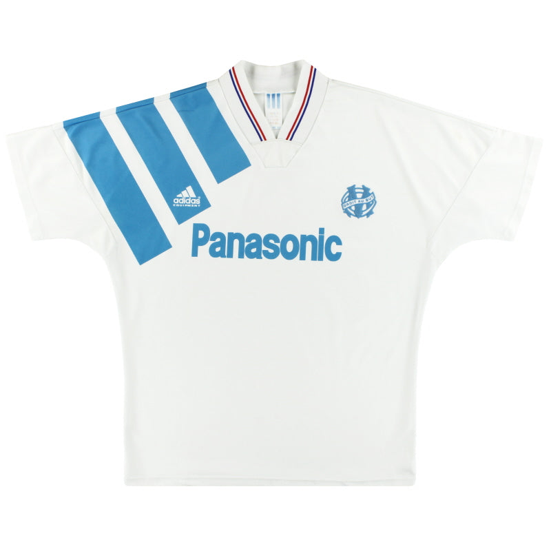 1991-92 Olympique Marseille adidas Home Shirt L