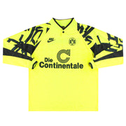 1991-92 Borussia Dortmund Nike Home Shirt L/S *Mint* XXL - Classic Football Kit