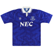 1991-93 Everton Umbro Home Shirt L - Classic Football Kit