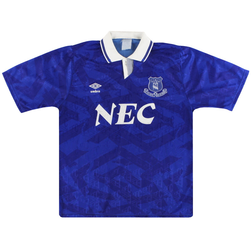 1991-93 Everton Umbro Home Shirt L - Classic Football Kit