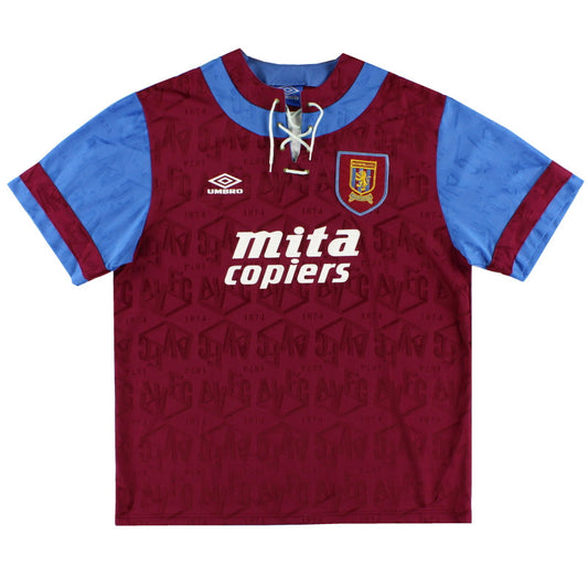 1992-93 Aston Villa Umbro Home Shirt *Mint* M