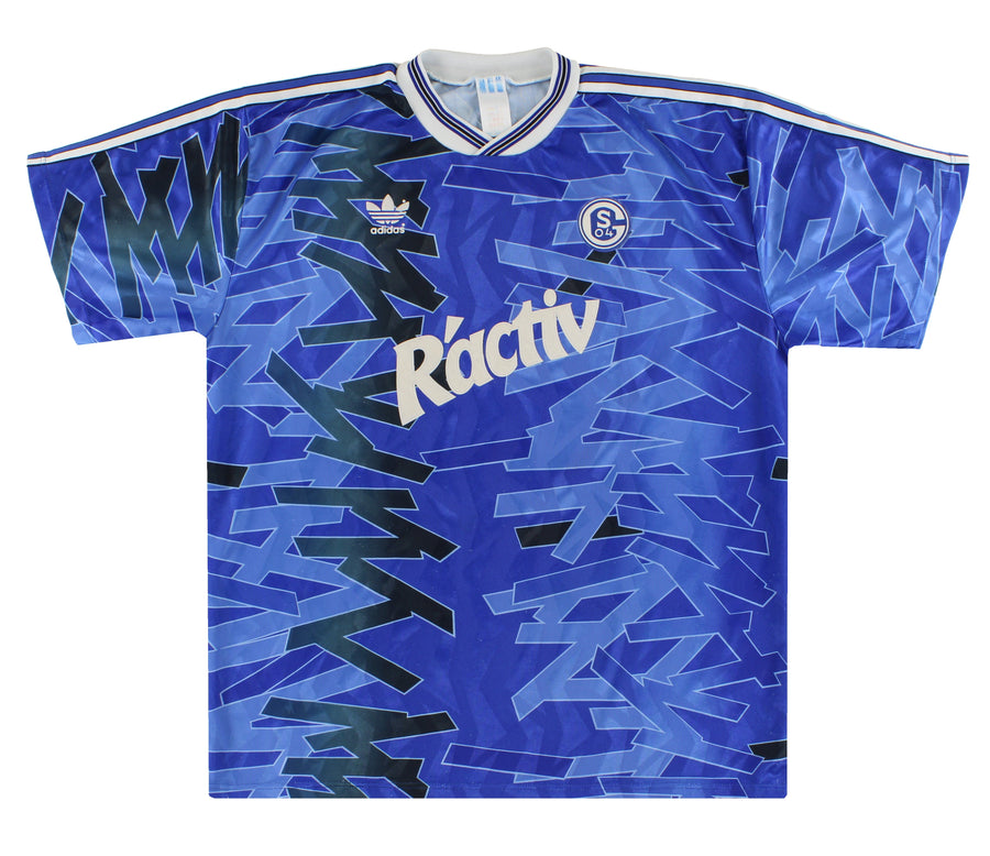 1992-93 Schalke adidas Home Shirt #10 XL
