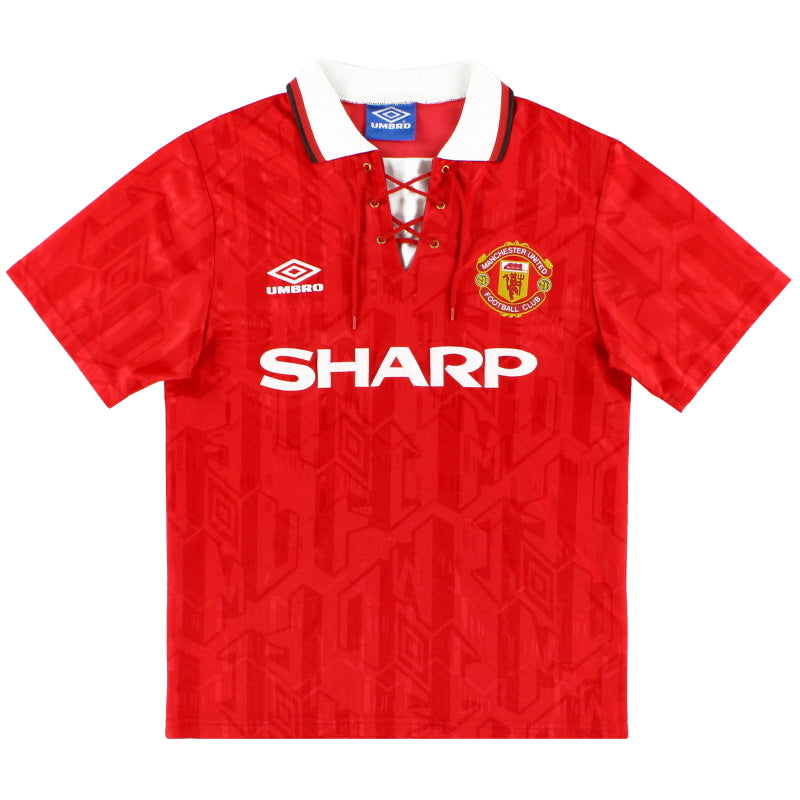 1992-94 Manchester United Umbro Home Shirt XL - Classic Football Kit