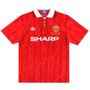 1992-94 Manchester United Umbro 'Champions' Home Shirt S - Classic Football Kit