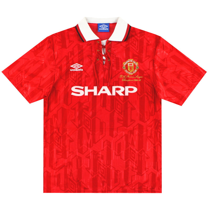 1992-94 Manchester United Umbro 'Champions' Home Shirt S - Classic Football Kit