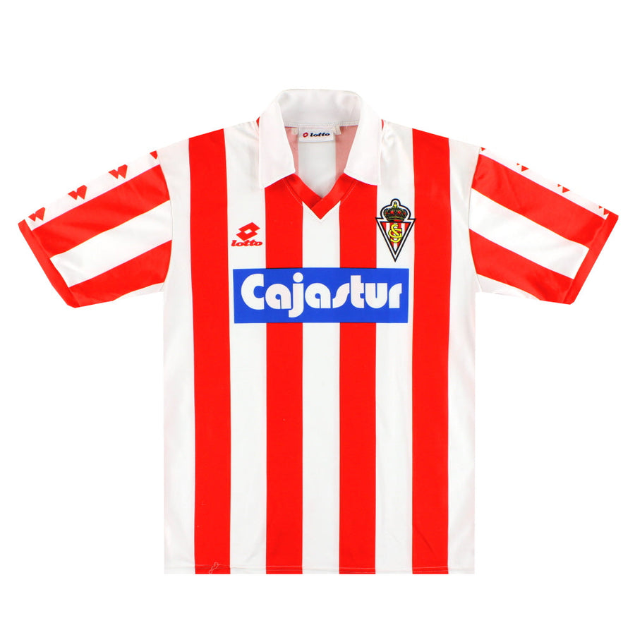 1993-94 Sporting Gijon Lotto Home Shirt L - Classic Football Kit