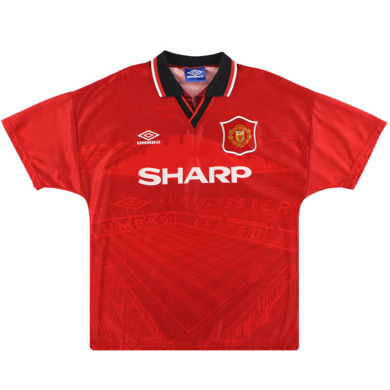 1994-96 Manchester United Umbro Home Shirt L.Boys - Classic Football Kit
