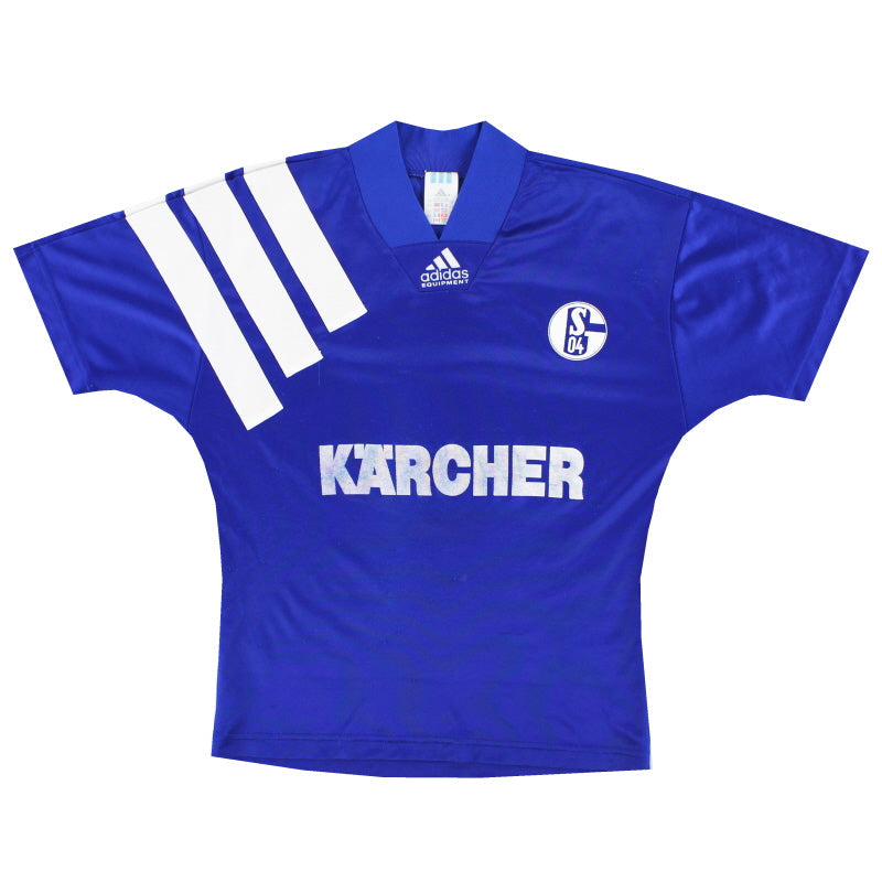 1994-96 Schalke adidas Home Shirt L - Classic Football Kit