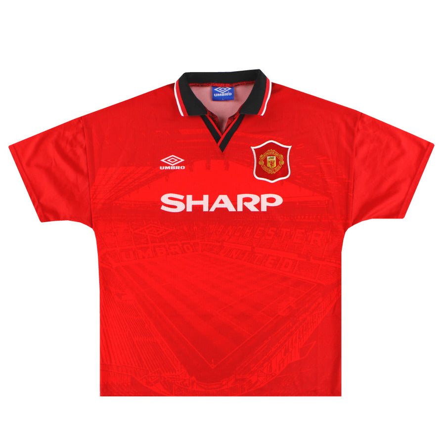 1994-96 Manchester United Umbro Home Shirt *Mint* L - Classic Football Kit