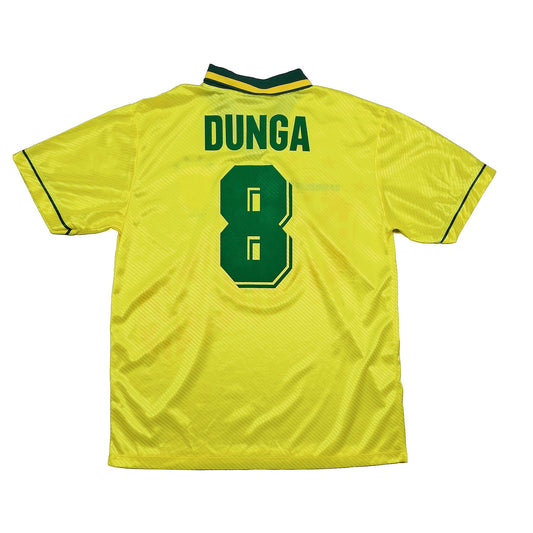 1994 BRAZIL DUNGA #8 HOME SHIRT (XL) UMBRO