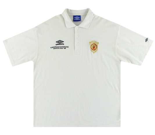 1999-00 Manchester United Umbro 'Champions' Polo Shirt L