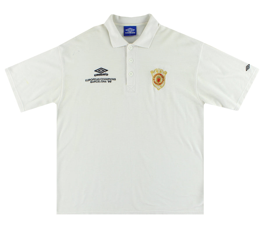 1999-00 Manchester United Umbro 'Champions' Polo Shirt L