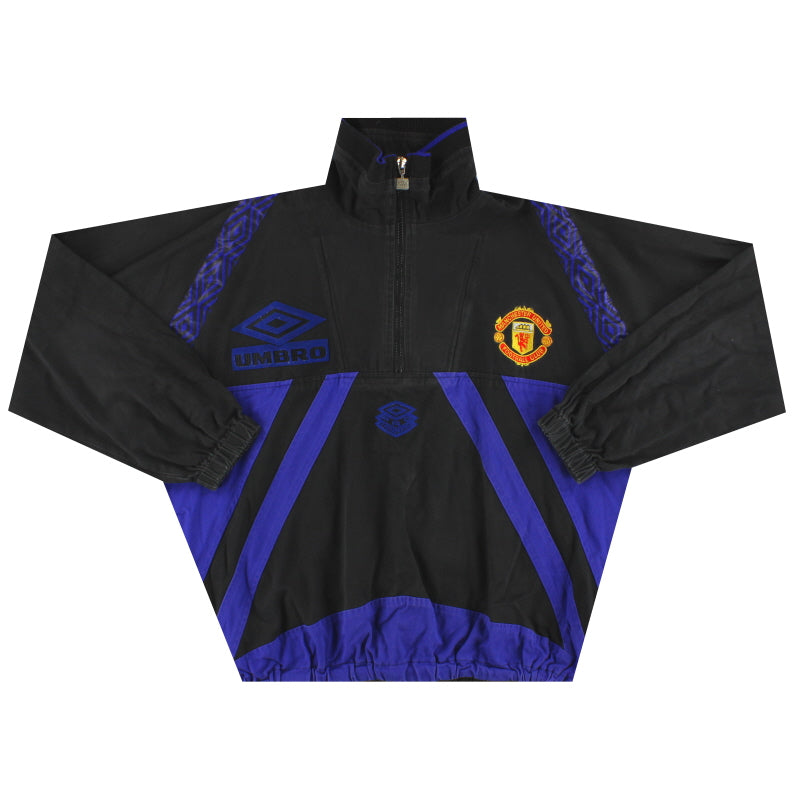 1996-97 Manchester United Umbro 1/2 Zip Track Jacket M - Classic Football Kit