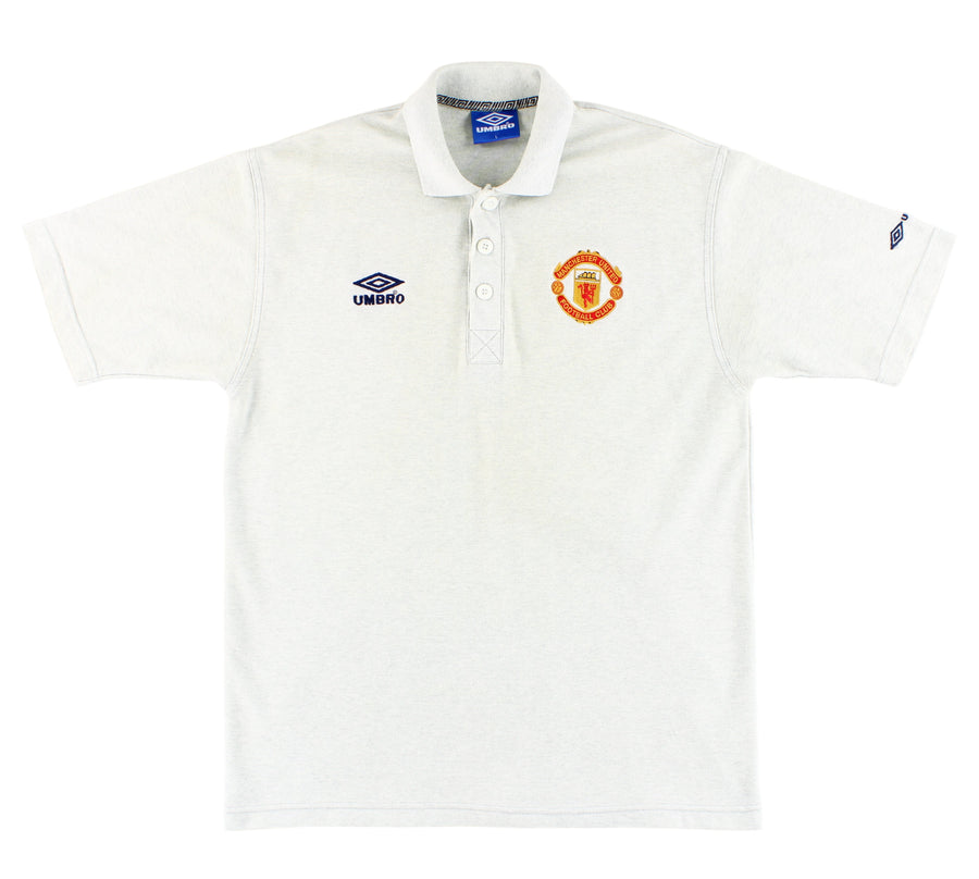 1996-97 Manchester United Umbro Polo Shirt L