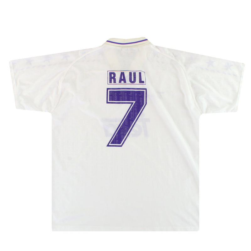 1996-97 Real Madrid Taquy Home Shirt Raul #7 XXL