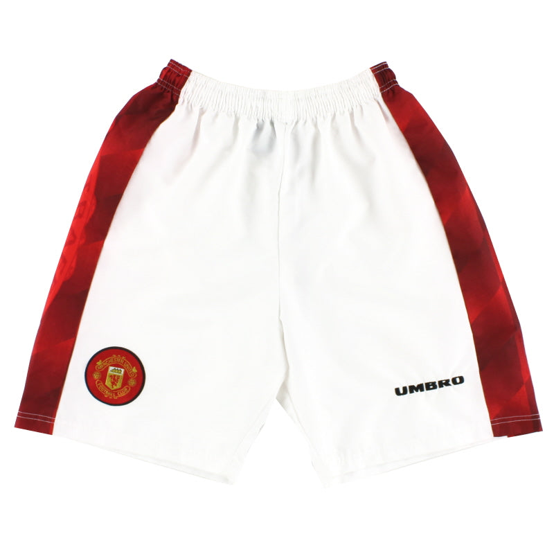 1996-98 Manchester United Umbro Home Shorts Y - Classic Football Kit