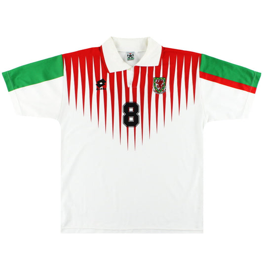 1996-98 Wales Lotto Player Issue Third Shirt #8 L