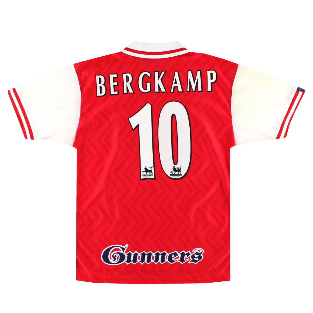 1996-98 Arsenal Nike Home Shirt Bergkamp #10 L