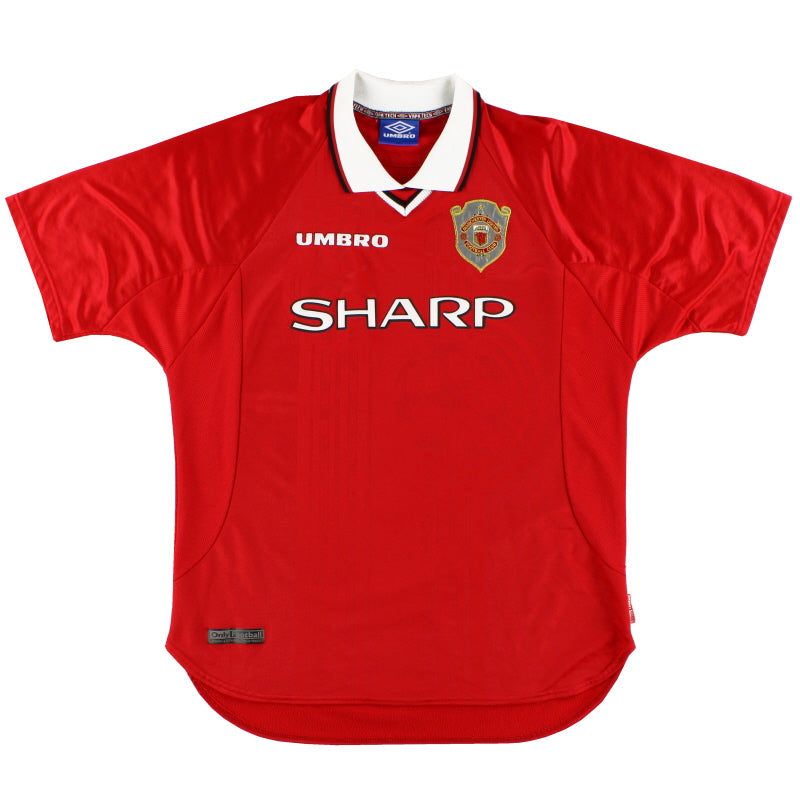 1997-00 Manchester United Umbro Champions League Home Shirt M