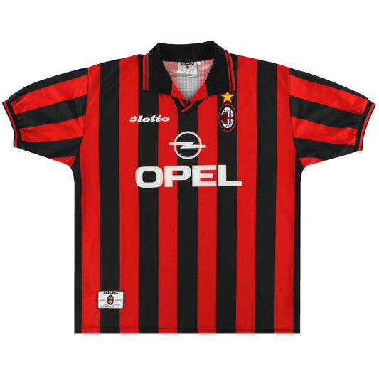 1997-98 AC Milan Lotto Home Shirt *Mint* XL
