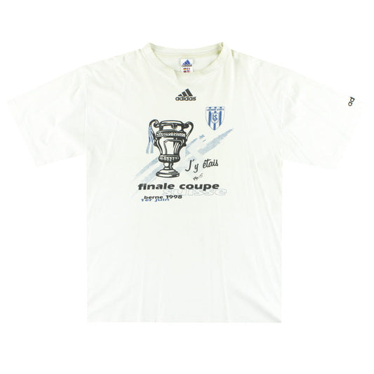 1997-98 Lausanne Sport adidas 'Finale Coupe Suisse' Graphic Tee L