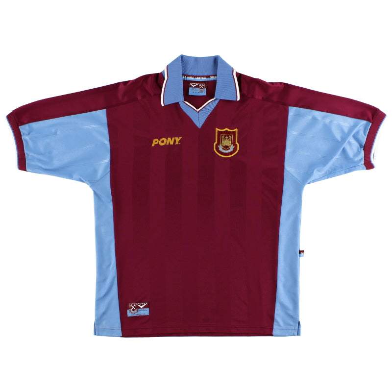 1997-98 West Ham Pony Home Shirt M - Classic Football Kit