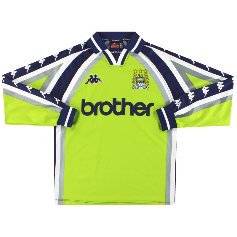 1997-99 Manchester City Kappa Goalkeeper Shirt M - Classic Football Kit