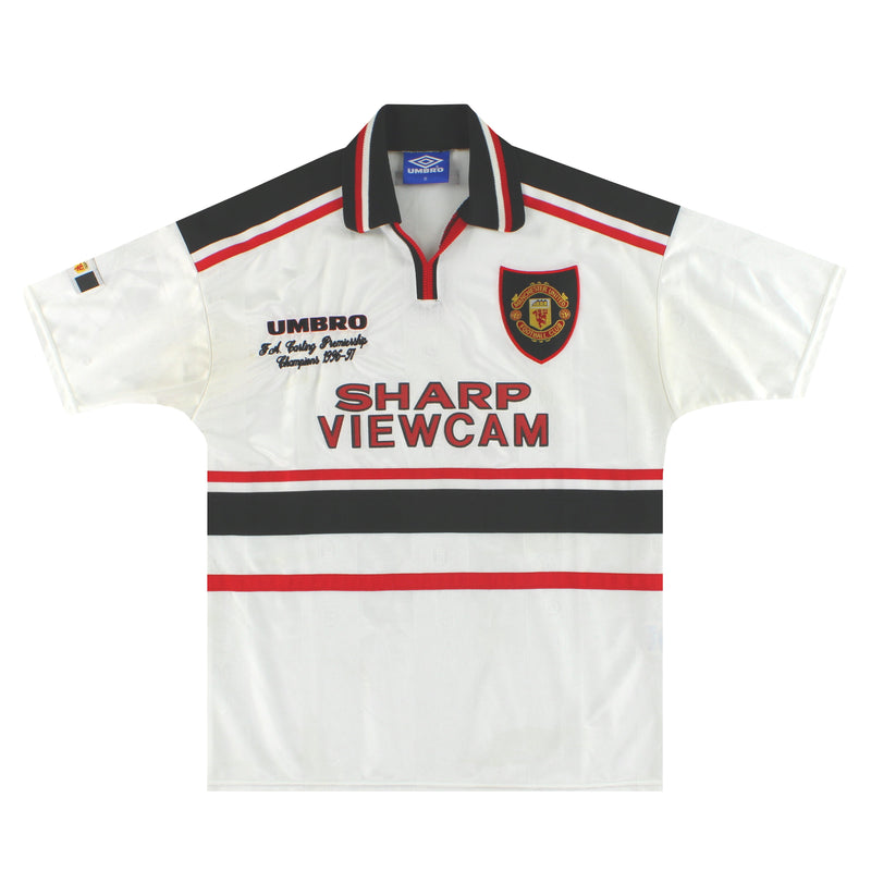 1997-99 Manchester United Umbro 'Champions' Away Shirt L