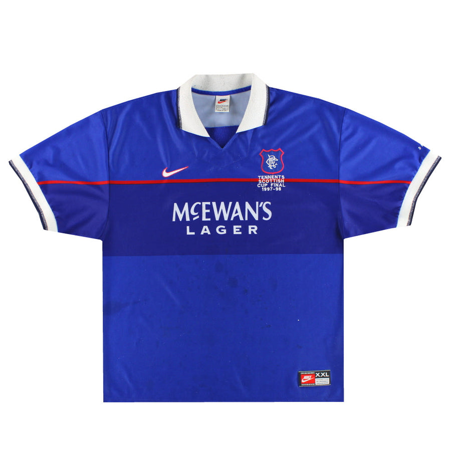 1997-99 Rangers Nike 'Cup Final' Home Shirt XXL - Classic Football Kit