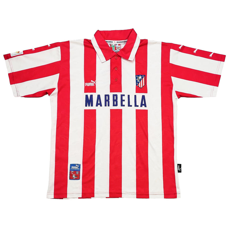 1997/98 Atletico Madrid Juninho #7 Home Shirt (XL) Puma