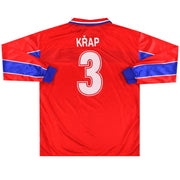 1998-00 Czech Republic Puma Match Issue Home Shirt Křap #3 L/S XL - Classic Football Kit
